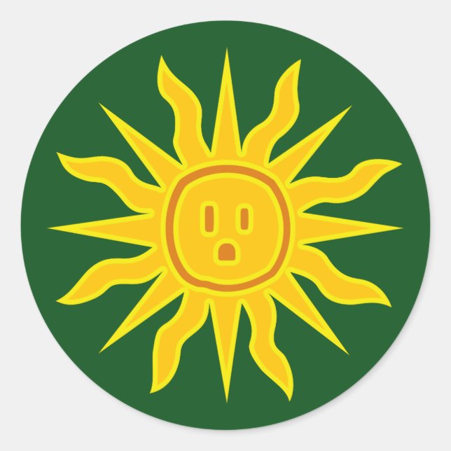 Sticker Rond Soleil électrique (Devant)