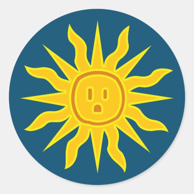 Sticker Rond Soleil électrique (Devant)