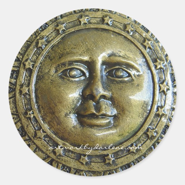 Sticker Rond Soleil métallique (Devant)