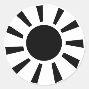 Sticker Rond Soleil noir