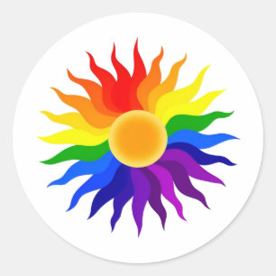 Sticker Rond Soleil radieux – Fierté artistique