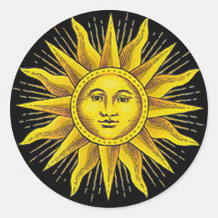 Sticker Rond Soleil romain