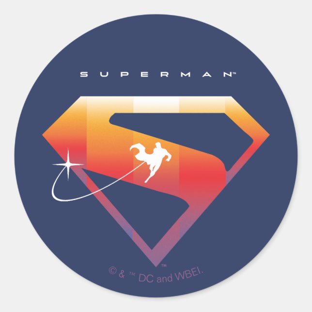 Sticker Rond Soleil Tourner Superman Shield (Devant)