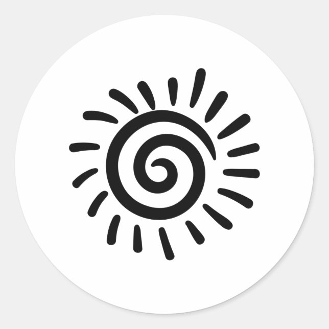 Sticker Rond Soleil tribal (Devant)