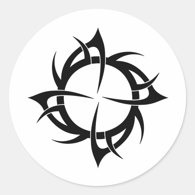 Sticker Rond soleil tribal (Devant)