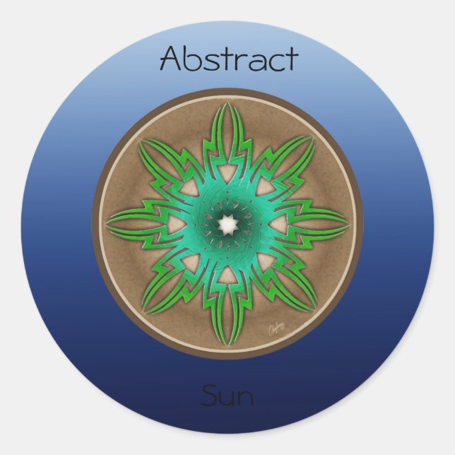 Sticker Rond Soleil vert (Devant)