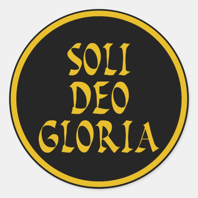 Sticker Rond Soli Deo Gloria (Devant)