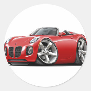 Sticker Rond Solstice Red Convertible