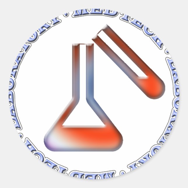 STICKER ROND SOLUTION MED TECH - LABORATOIRE MÉDICALE (Devant)