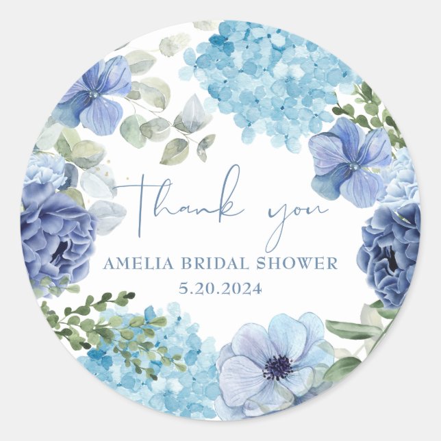 Sticker Rond Something blue avant que je fasse la baby shower h (Devant)