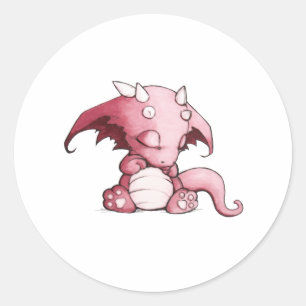 Sticker Rond sommeil bébé dragon