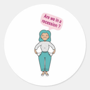 Sticker Rond Sommes-nous en récession ?