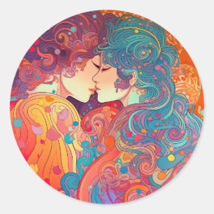 Sticker Rond Son Amour, Son Chemin