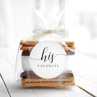 Sticker Rond Son cadeau calligraphique préféré