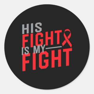 Sticker Rond Son combat est Mon combat Conscience du cancer du