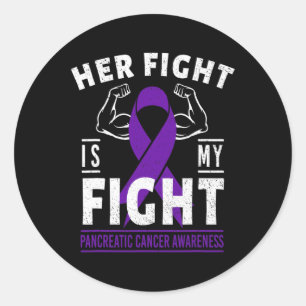 Sticker Rond Son combat est Mon combat Conscience du cancer du