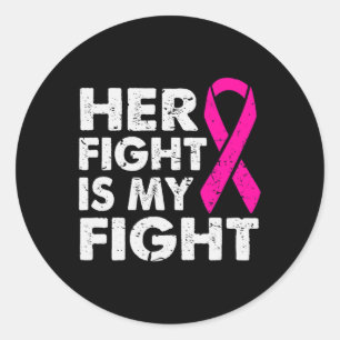 Sticker Rond Son combat est Mon combat Conscience du cancer du