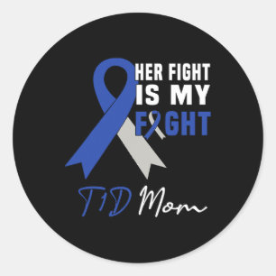 Sticker Rond Son combat est mon combat T1D Maman Conscience du 