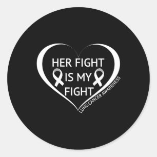Sticker Rond Son Combat Est Mon Mois De Lutte Contre Le Cancer 
