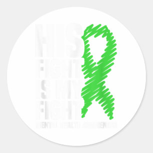 Sticker Rond Son combat Ma lutte contre le carbone vert santé m