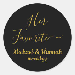 Sticker Rond Son Mariage favori Favor Candy pour aller traiter