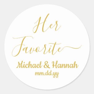Sticker Rond Son Mariage favori Favor Candy pour aller traiter