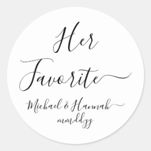 Sticker Rond Son Mariage favori Favor Candy pour aller traiter