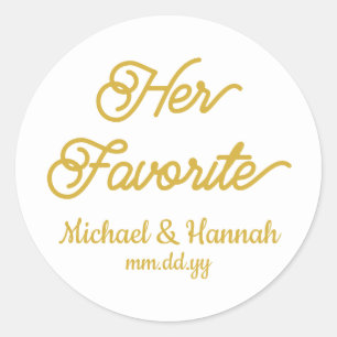 Sticker Rond Son Mariage favori Favor Candy pour aller traiter
