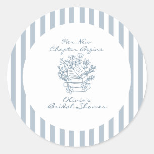 Sticker Rond Son Nouveau Chapitre Commence Livre thématique Ent
