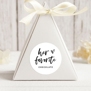 Sticker Rond Son préféré   Script Décontracté moderne et coeur