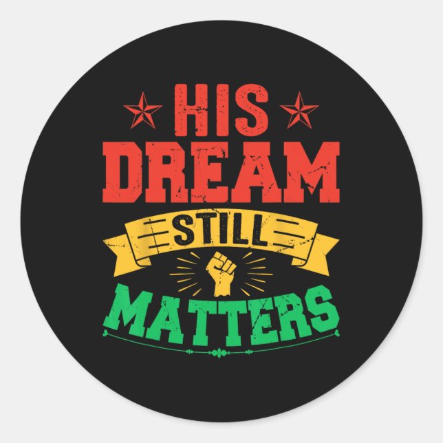 Sticker Rond Son Rêve Reste Problème Lk (Devant)