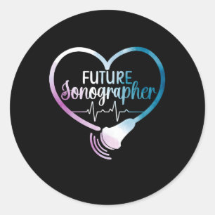 Sticker Rond Songraphe Futur Pour Être Étudiant En Sonographie