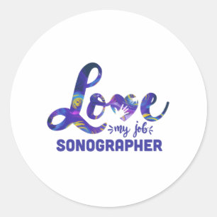 Sticker Rond Sonographe, idée de cadeau de technologie Ultraso