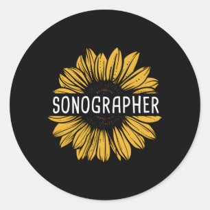 Sticker Rond Sonographie Ultrasonologue