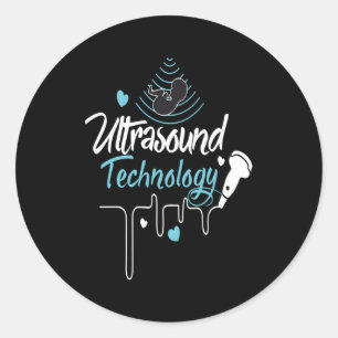Sticker Rond Sonographie Ultrasound Tech