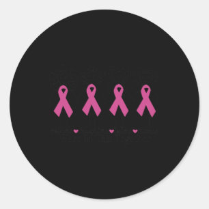 Sticker Rond Sont Dans Ensemble Famille Amis Cancer du Sein Con