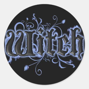 Sticker Rond Sorcière