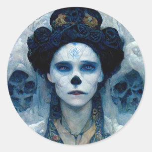 Sticker Rond Sorcière de glace 5 Imaginaires Sci-Fi