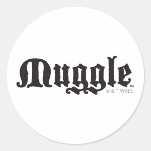Sticker Rond Sort Harry Potter   Moldu