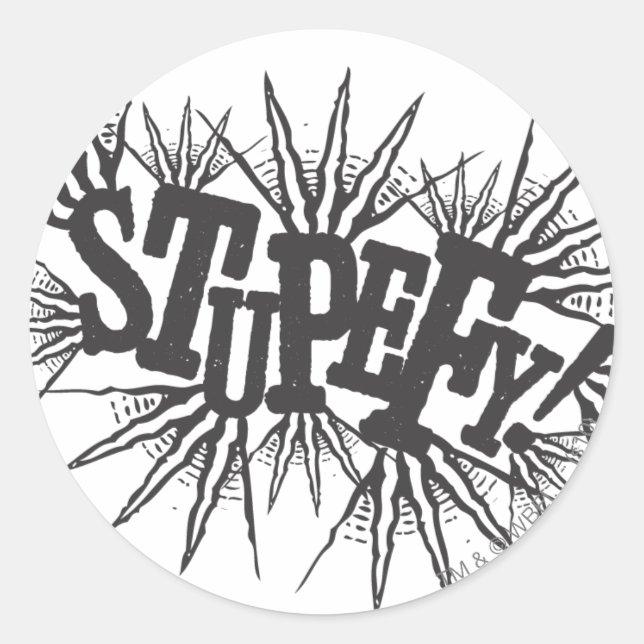 Sticker Rond Sort Harry Potter | Stupéfix ! (Devant)