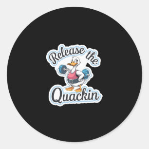 Sticker Rond Sortez Le Quackin Gym Bodybuilding - 1