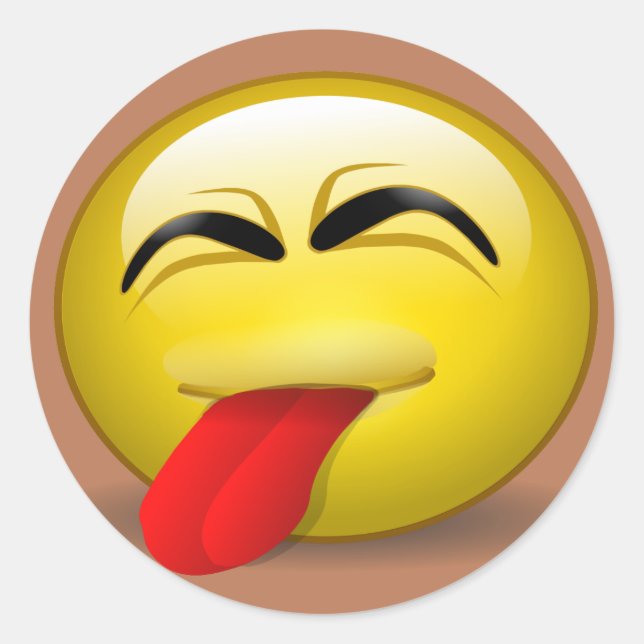 Sticker Rond Sortie de langue (Devant)