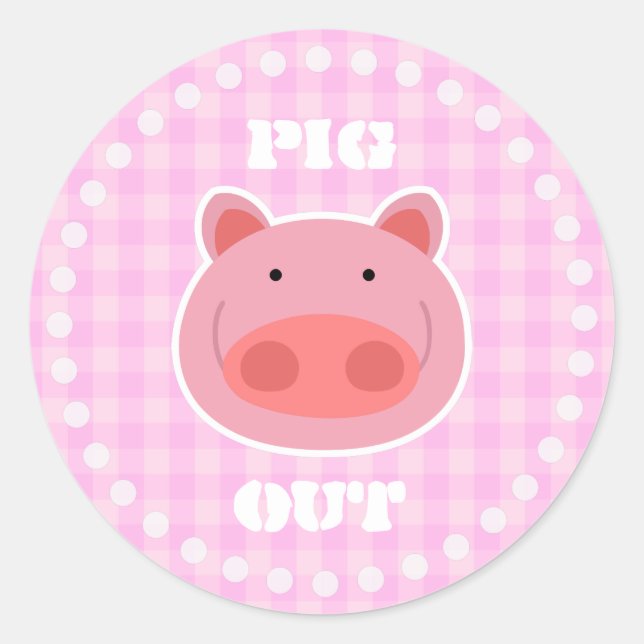Sticker Rond Sortie de porc (Devant)