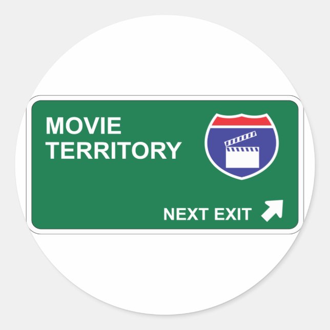 Sticker Rond Sortie suivante du film (Devant)