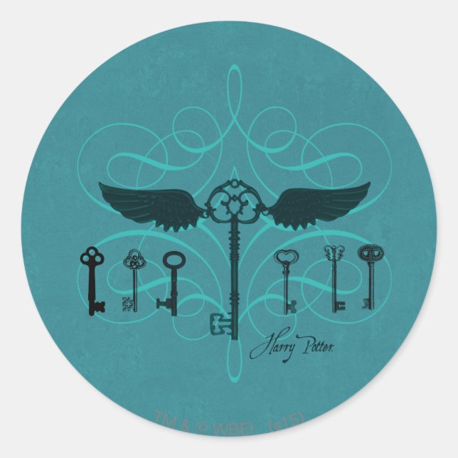 Sticker Rond Sortilège Harry Potter | Clés Volantes (Devant)