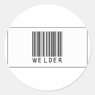 Sticker Rond Soudeur de code barre