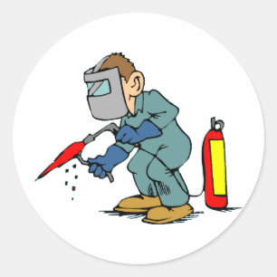 Sticker Rond Soudeuse