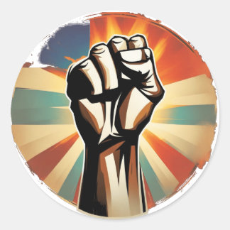 Sticker Rond SOULEVÉE DE LA SÉRIE - badge rétro