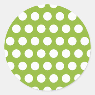 Sticker Rond Soupe de pois avec points