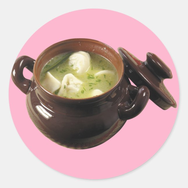 Sticker Rond Soupe Pelmeni (Devant)